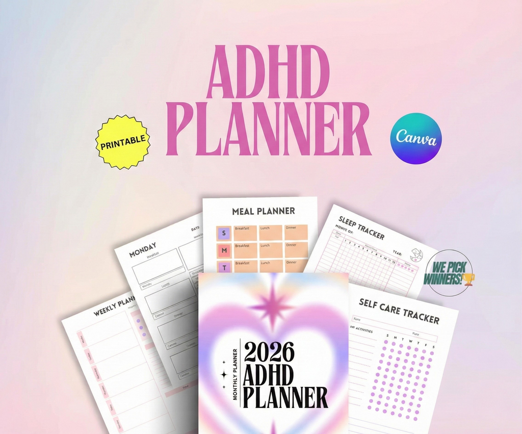 2026 Digital Products Mega Bundle - 26 Printable Planners + Habit Tracker